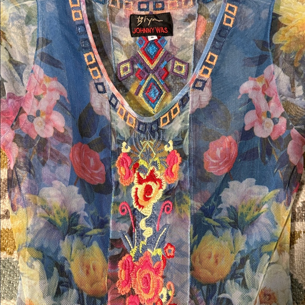 Johnny Was Multicolor Floral Maxi Dress - Picture 4 of 11